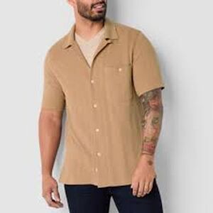 Frye and Co. Mens Regular Fit Short Sleeve Button-Down Shirt‎ Size Small